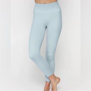 NWT Spiritual Gangster Love Sculpt 7/8 Ruffle Leggings in Pastel Blue - M/L